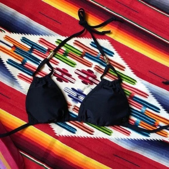 French Connection Triangle String Bikini Top - Picture 2 of 7